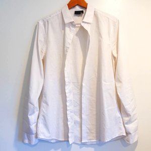 ASOS WHITE BUTTON DOWN DRESS SHIRT - SIZE LARGE